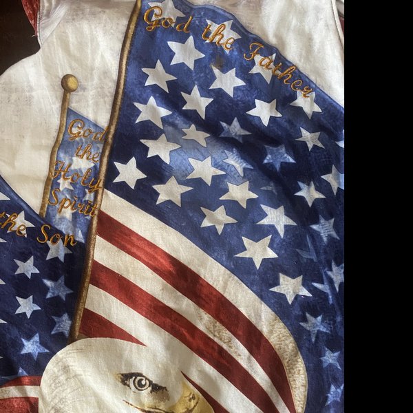 Embroidered patriotic cloth towel